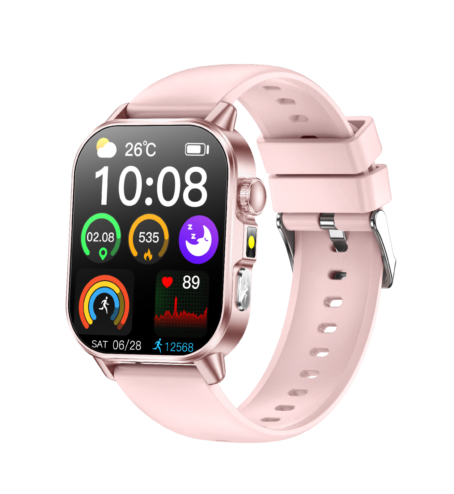 GPS Outdoor Watch 5-Satellite Nav | Altimeter Barometer Compass | 1ATM/IP68 128 Sport Modes | SpO2 BP HR | AI Dial Voice