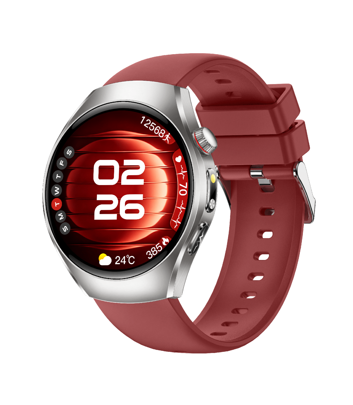 AMOLED Smart Watch 1.43 inch, Bluetooth Call Fitness Tracker, ECG Heart Rate Blood Pressure Oxygen Glucose Uric Acid Lipid Body Fat Monitor, Women Men Health Watch with SOS, Alipay, Sleep Monitor