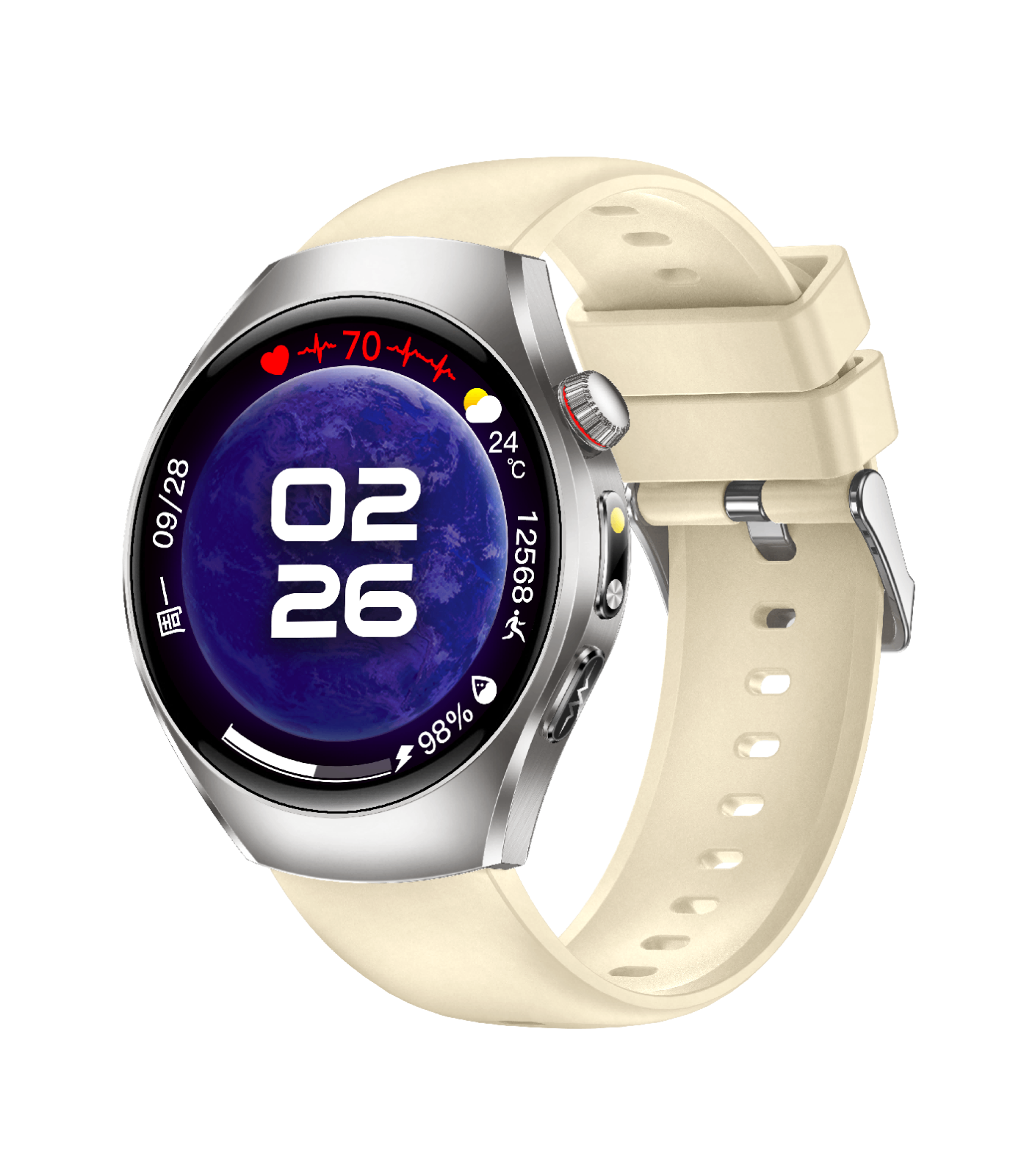 AMOLED Smart Watch 1.43 inch, Bluetooth Call Fitness Tracker, ECG Heart Rate Blood Pressure Oxygen Glucose Uric Acid Lipid Body Fat Monitor, Women Men Health Watch with SOS, Alipay, Sleep Monitor